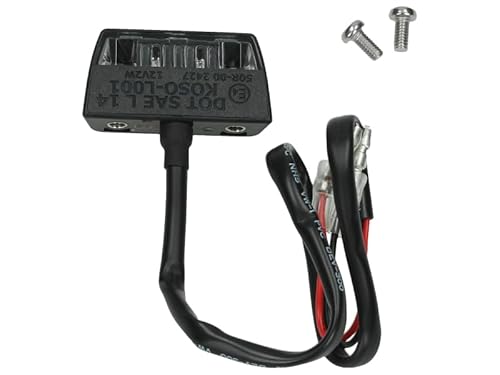 KOSO LED Nummernschildbeleuchtung Blade Schwarz E-geprüft Kippschalter Druckknopf Oberflächenmontage 1-Weg 1 Stück von KOSO