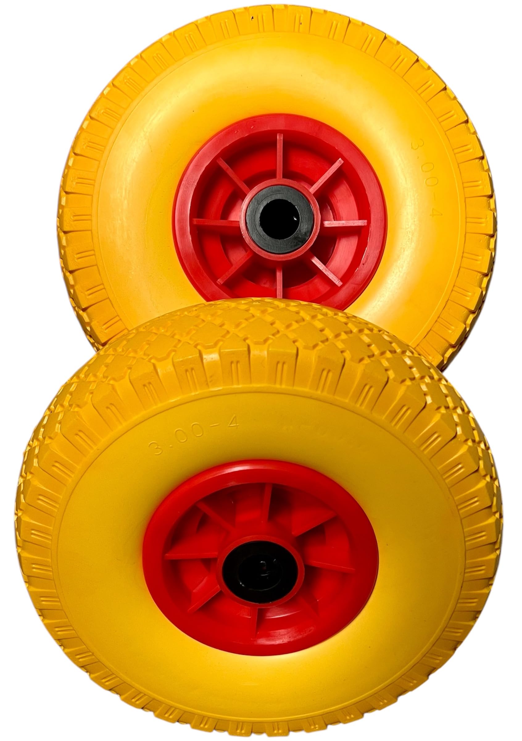 KOVA® 2x Sackkarrenrad Pannensicher PU Vollgummi Ø 260 mm für 2cm Ø Achse 3.00-4 Sackkarren Bollerwagen Rad Ersatzrad Reifen Räder für Sackkarre Vollgummireifen Bollerwagenrad Sackkarrenräder, G/R, W KOVA® 2x Sackkarrenrad Pannensicher PU Vollgummi Ø 260 mm für 2cm Ø Achse 3.00-4 Sackkarren Bollerwagen Rad Ersatzrad Reifen Räder für Sackkarre Vollgummireifen Bollerwagenrad Sackkarrenräder, G/R, W von KOVA