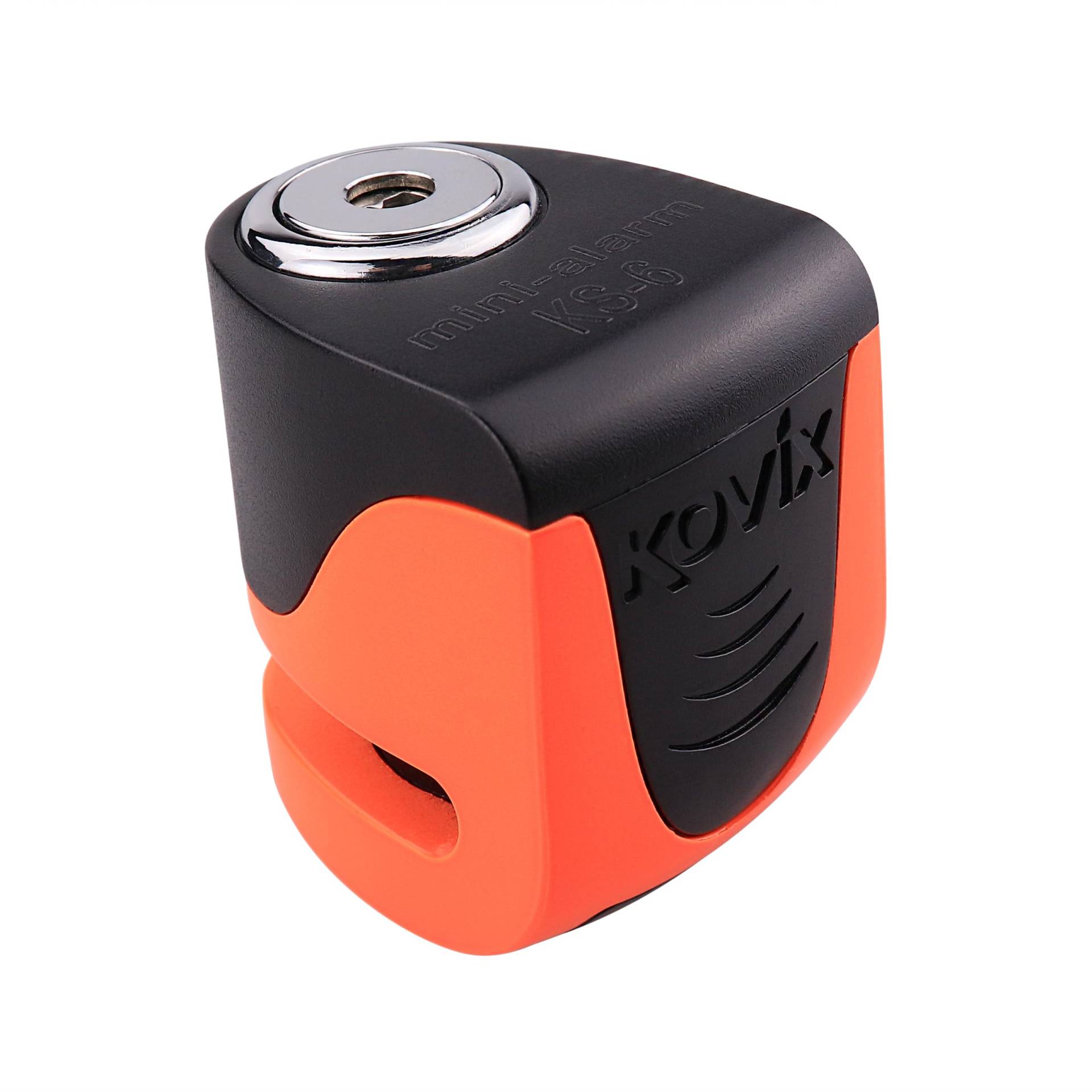 KS6 Series - Disc-Schloss mit Alarm, USB-Ladegerät, Farbe Orange KS6-FO von KOVIX