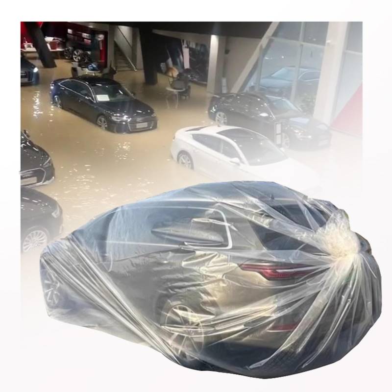 Komplette Autoabdeckungen Autoabdeckung Aus Kunststoff, Wasserdicht, Für Jedes Wetter, Für Garage Und Keller, Vollständig Geschlossen, Versiegelt, Hochwasserschutz Für Autos, Limousinen, Luken, SUVs, von KPHYMOD