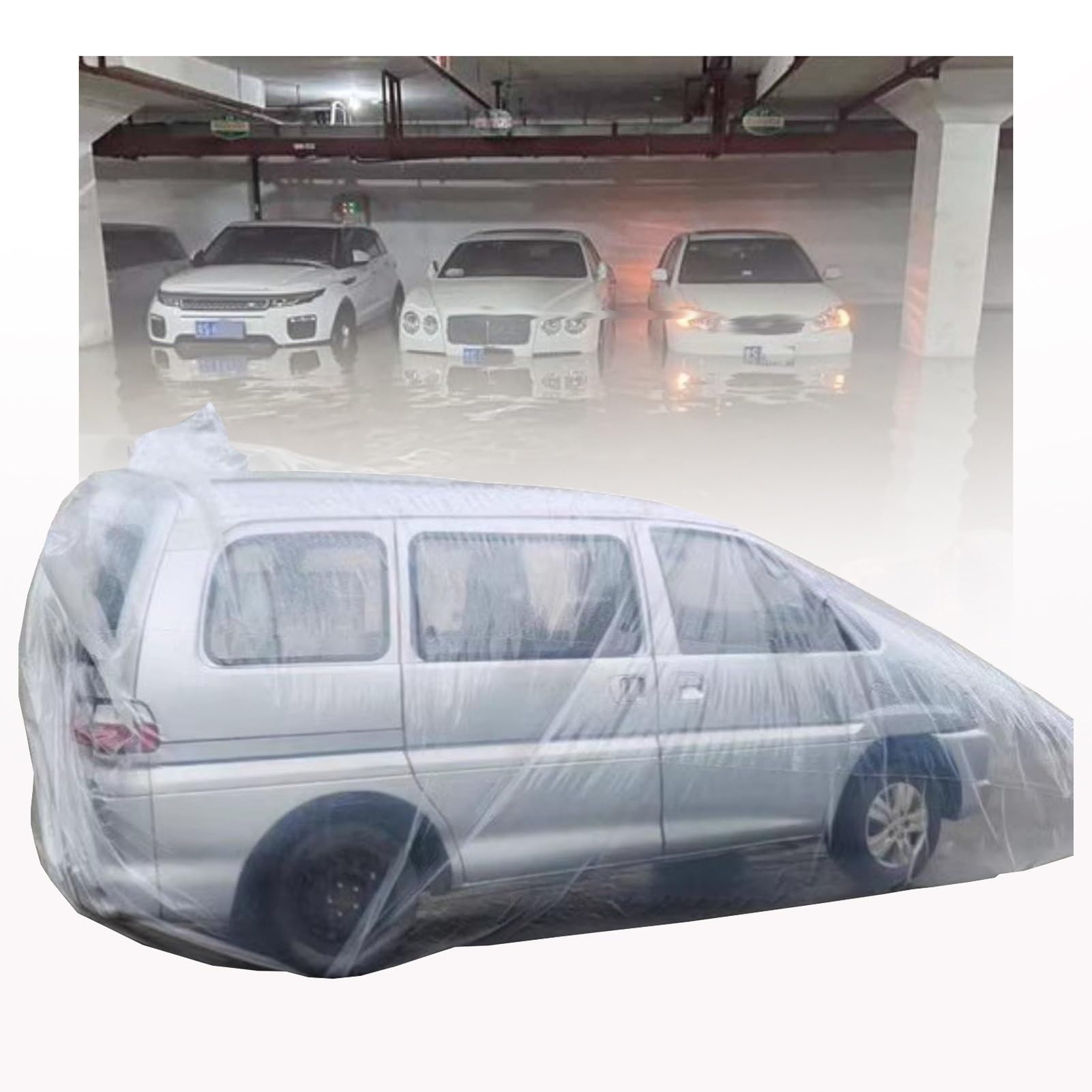 Komplette Autoabdeckungen Autoabdeckung Aus Kunststoff, Wasserdicht, Für Jedes Wetter, Wiederverwendbar, Universell, Für Den Außenbereich, Mit Luftpolsterfolie, Für SUVs, Limousinen, Wasserdicht, Hoch Komplette Autoabdeckungen Autoabdeckung Aus Kunststoff, Wasserdicht, Für Jedes Wetter, Wiederverwendbar, Universell, Für Den Außenbereich, Mit Luftpolsterfolie, Für SUVs, Limousinen, Wasserdicht, Hoch von KPHYMOD