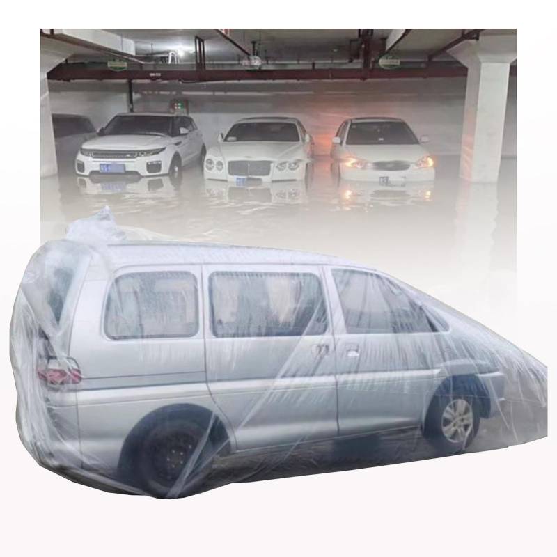 Komplette Autoabdeckungen Autoabdeckung Aus Kunststoff, Wasserdicht, Für Jedes Wetter, Wiederverwendbar, Universell, Für Den Außenbereich, Mit Luftpolsterfolie, Für SUVs, Limousinen, Wasserdicht, Hoch von KPHYMOD