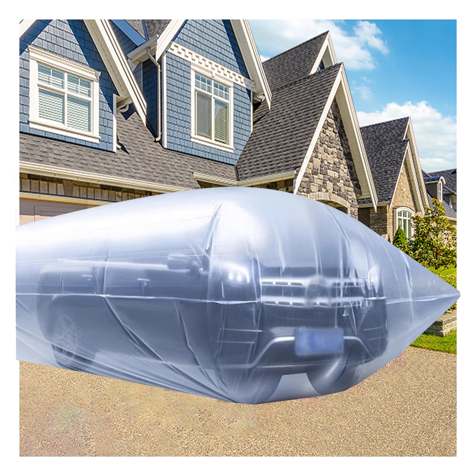 Komplette Autoabdeckungen Transparente Autoabdeckung Aus PE, Wetterfeste Garagenabdeckung, 3,05 X 7,05 M, Vollständig Geschlossene, Versiegelte Auto-Luftpolsterabdeckung Für Regen, Sonne, Schnee Und Ü Komplette Autoabdeckungen Transparente Autoabdeckung Aus PE, Wetterfeste Garagenabdeckung, 3,05 X 7,05 M, Vollständig Geschlossene, Versiegelte Auto-Luftpolsterabdeckung Für Regen, Sonne, Schnee Und Ü von KPHYMOD