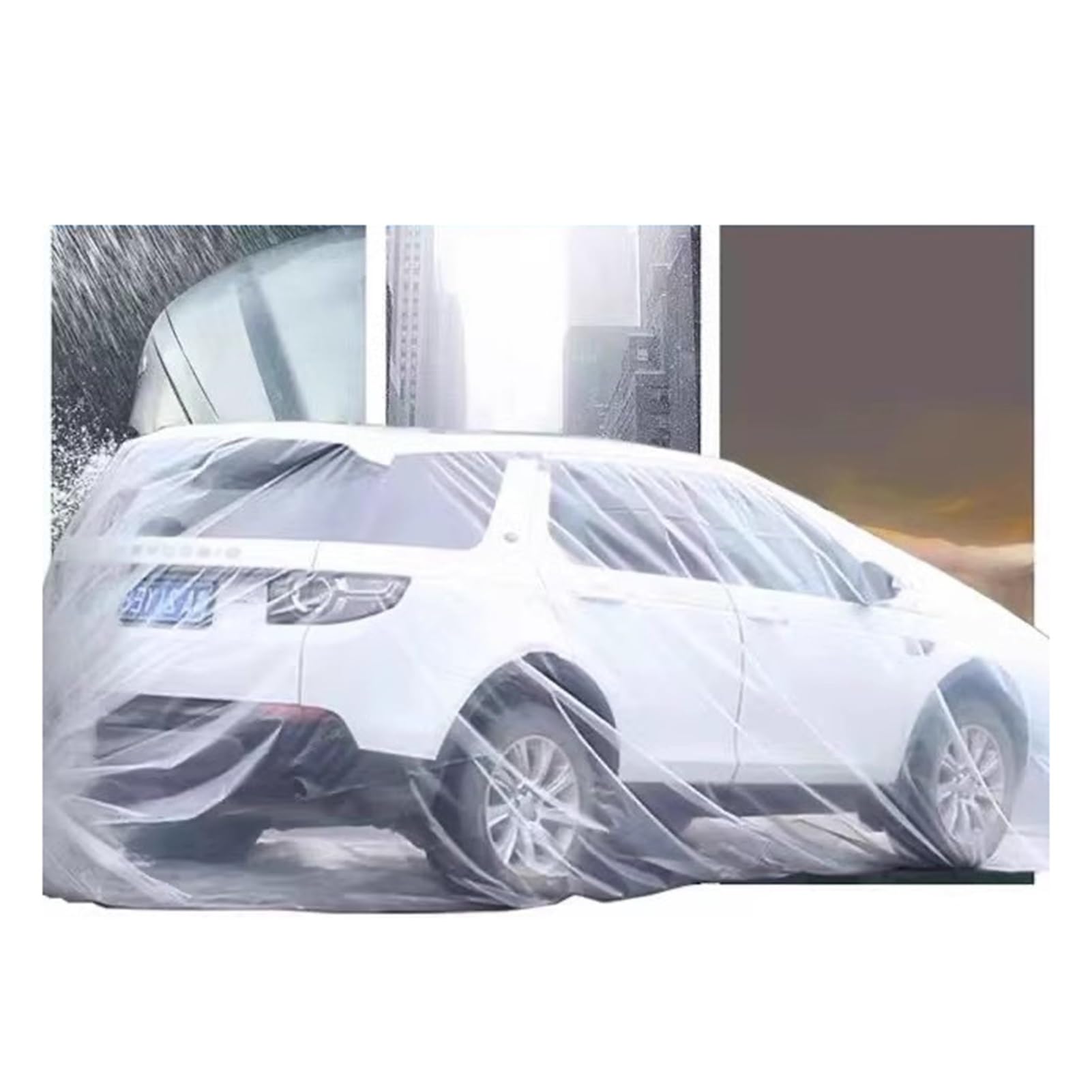 Komplette Autoabdeckungen Transparente Autoabdeckung Aus PE, Wetterfeste Garagenabdeckung, 3,05 X 7,05 M, Vollständig Geschlossene, Versiegelte Luftpolsterabdeckung Für Autos, Beständig Gegen Regen, S Komplette Autoabdeckungen Transparente Autoabdeckung Aus PE, Wetterfeste Garagenabdeckung, 3,05 X 7,05 M, Vollständig Geschlossene, Versiegelte Luftpolsterabdeckung Für Autos, Beständig Gegen Regen, S von KPHYMOD