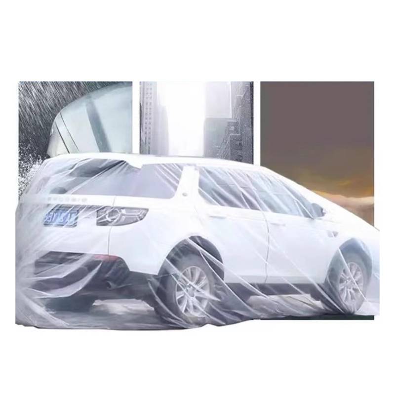 Komplette Autoabdeckungen Transparente Autoabdeckung Aus PE, Wetterfeste Garagenabdeckung, 3,05 X 7,05 M, Vollständig Geschlossene, Versiegelte Luftpolsterabdeckung Für Autos, Beständig Gegen Regen, S von KPHYMOD
