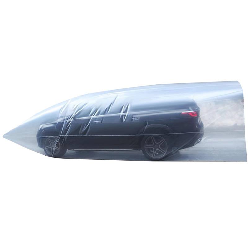 Komplette Autoabdeckungen Universelle, Vollständig Geschlossene Autoabdeckung Aus Kunststoff, Große Autoabdeckung Mit Hochwasserschutz Und Luftpolstertasche Für Limousinen Und SUVs, 3,0 X 7,0 M von KPHYMOD