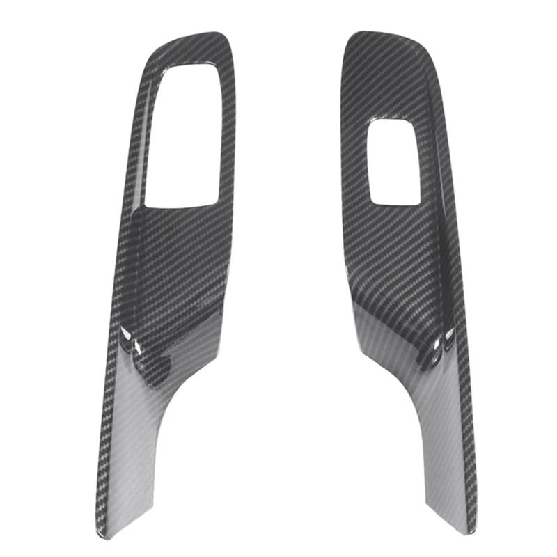 KPONBYI [Replacement] Verkleidung der Fensterheberschalter-Bedienfeldabdeckung aus Kohlefaser-ABS, for Chevrolet, for Corvette C8, 2020-2023 von KPONBYI
