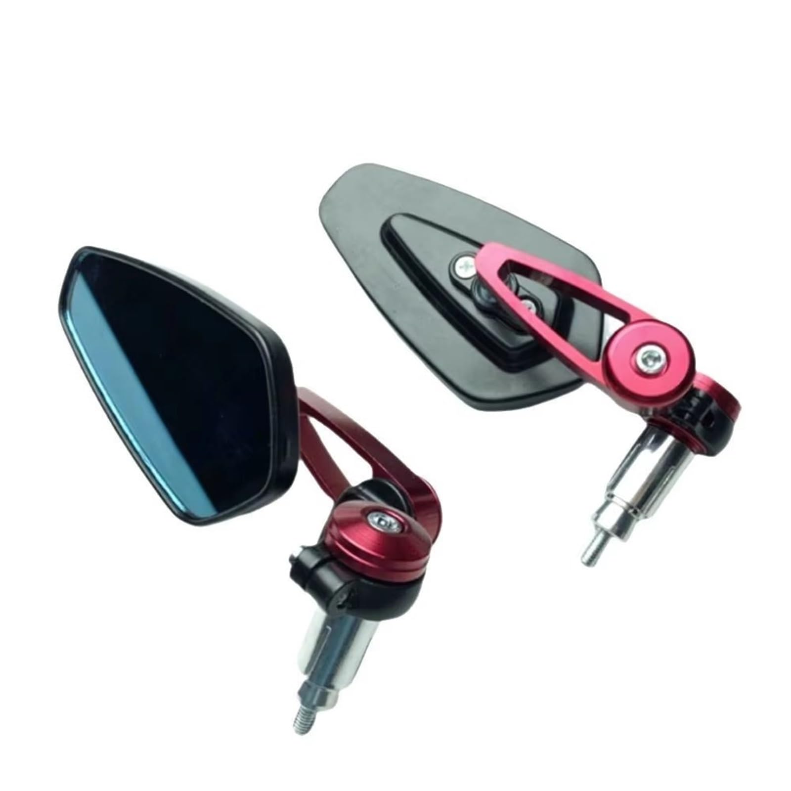 Motorrad Rückspiegel Für Yamaha 7/8 "22mm Universal Motorrad Rearview Außenspiegel Roller Bar End Lenker Spiegel Zubehör Motorcycle Mirror(Red) von KPVEVPSTQ