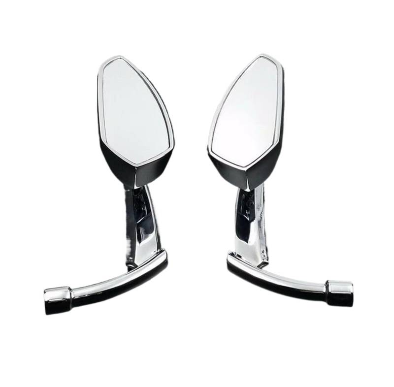 Motorrad Rückspiegel Für Yamaha Für Chopper Für Touring 8mm 10mm Universal Motorrad Rearview Außenspiegel Motorcycle Mirror(Chrome) von KPVEVPSTQ