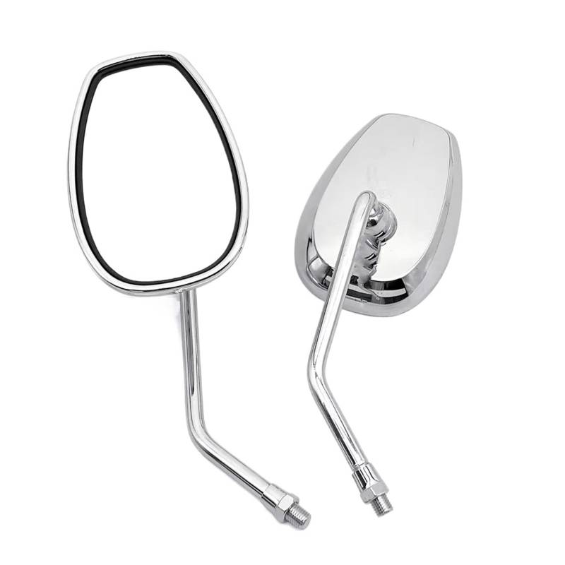 Motorrad Rückspiegel Für Yamaha Für Jog Für BWS Für 100 10mm Universal Motorrad Rückspiegel Roller Chrome Side Spiegel Motorcycle Mirror von KPVEVPSTQ