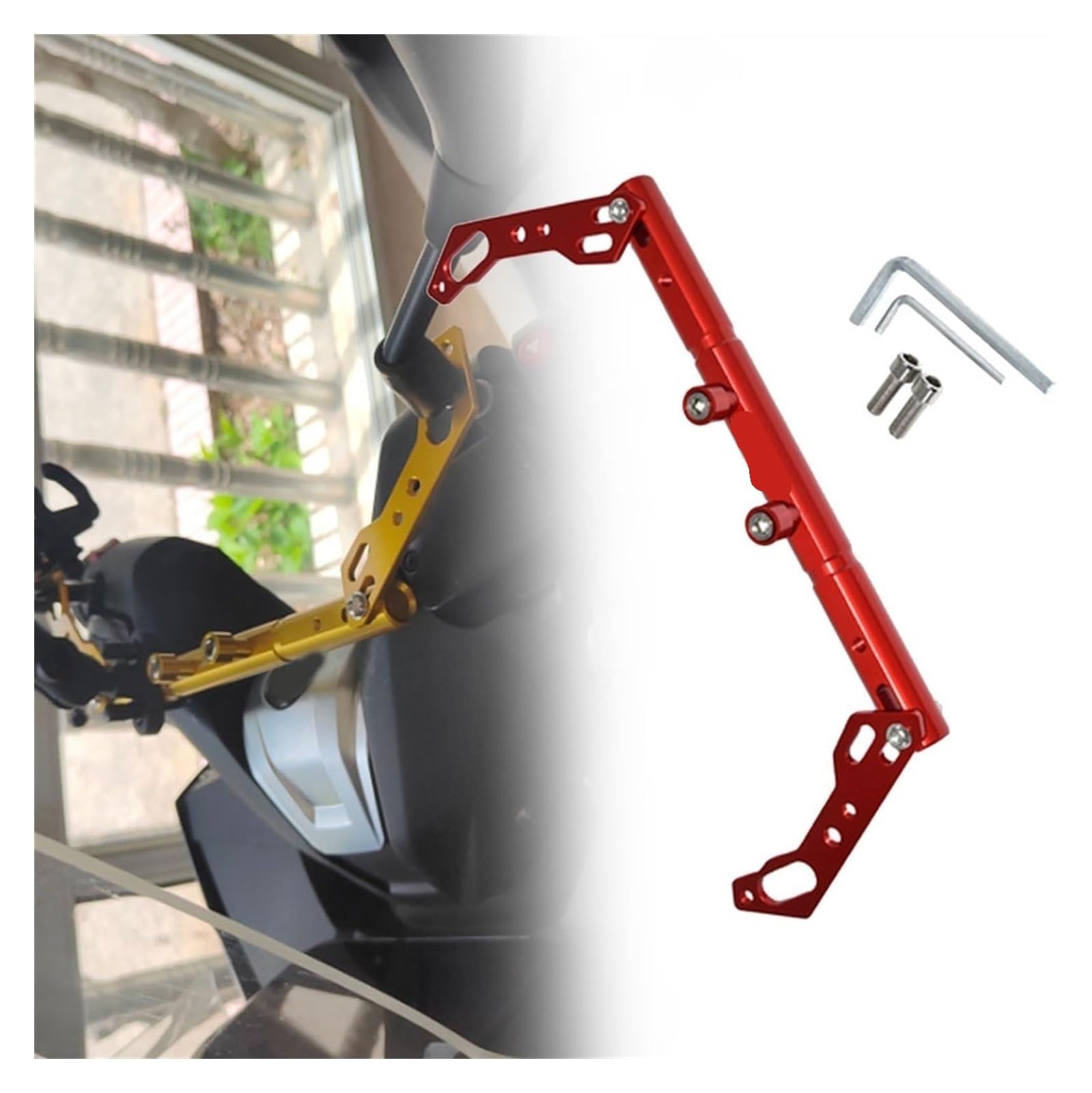Halterung Navigation Für B&MW C400GT C400X C 400 GT C 400 X 2019-2022 CNC-Lenker Balance Bar Navigationsleiste Handyhalter(rot) von KPVPERPZDF