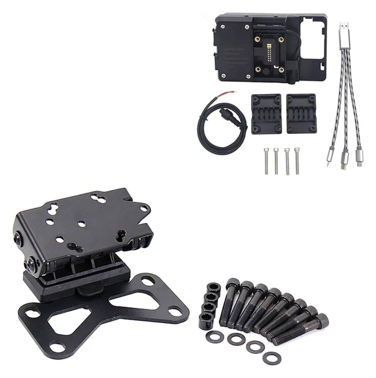 Halterung Navigation Für B&MW F700GS F 700 GS 700GS 2012-2021 Motorrad Telefon GPS Halterung Drahtlose Lade Navigation Halterung Ständer Halter Lenker(USB and Bracket) von KPVPERPZDF
