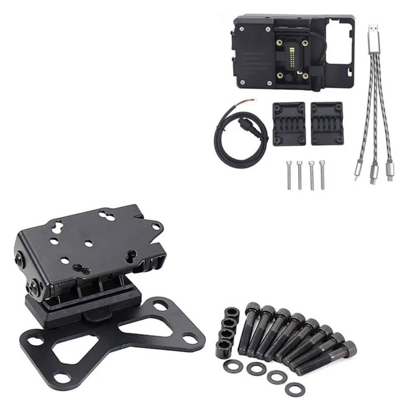 Halterung Navigation Für B&MW F700GS F 700 GS 700GS 2012-2021 Motorrad Telefon GPS Halterung Drahtlose Lade Navigation Halterung Ständer Halter Lenker(USB and Bracket) von KPVPERPZDF