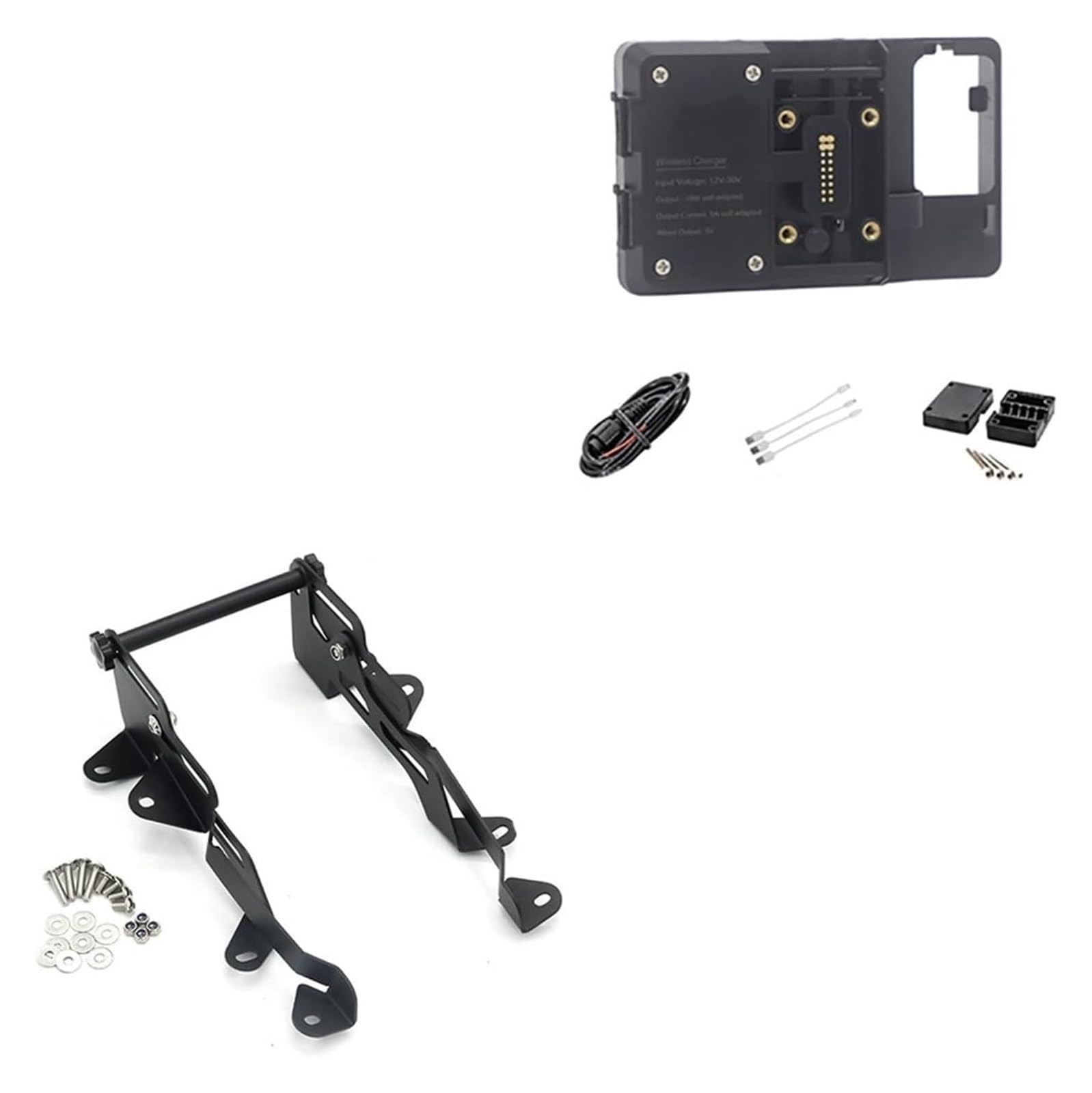 Halterung Navigation Für B&MW Für F750GS Für F850GS 2018-2022 Motorrad Bildschirm Teller GPS Telefon USB Drahtlose Lade Navigation Halterung Stehen(Wireless and Stand) von KPVPERPZDF