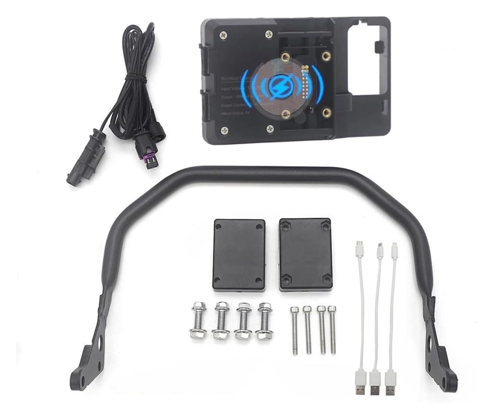 Halterung Navigation Für B&MW Für R1200GS Für R1250GS 2013-2020 Motorrad Drahtlose Lade GPS Handy Halter Stehen Navigation Halterung(Wireless Lossles Set) von KPVPERPZDF