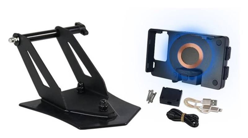 Halterung Navigation Für B&MW Für R1250RT R 1250 RT 2021-2023 Motorrad Navigation Halterung GPS Halterung Gerät Träger SMART Phone Anzupassen Halter(Wireless Charging) von KPVPERPZDF