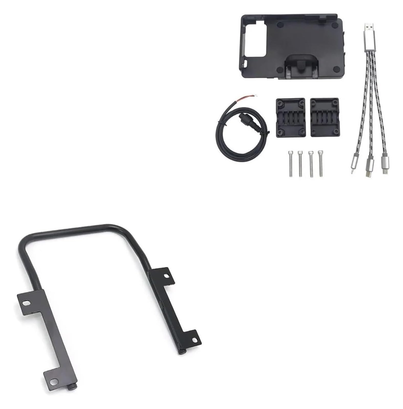 Halterung Navigation Für C&FMOTO 800MT 800 MT MT800 GPS Telefon Montieren USB Drahtlose Lade Navigation Halterung Halter Stehen Motorrad Zubehör(USB and Stand) von KPVPERPZDF