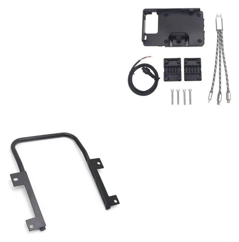 Halterung Navigation Für C&FMOTO 800MT 800 MT MT800 GPS Telefon Montieren USB Drahtlose Lade Navigation Halterung Halter Stehen Motorrad Zubehör(USB and Stand) von KPVPERPZDF