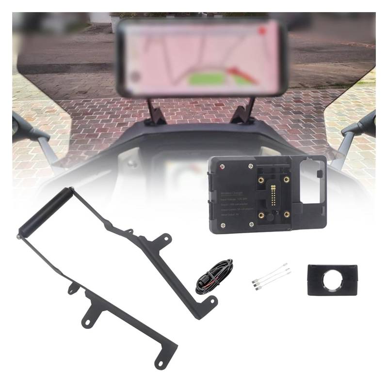 Halterung Navigation Für FO&RZA 750 NSS750 NSS 750 2021 Handy GPS Halterung Drahtlose Lade Navigation Platte Halterung Stand Bord(22mm Wireless Stand) von KPVPERPZDF