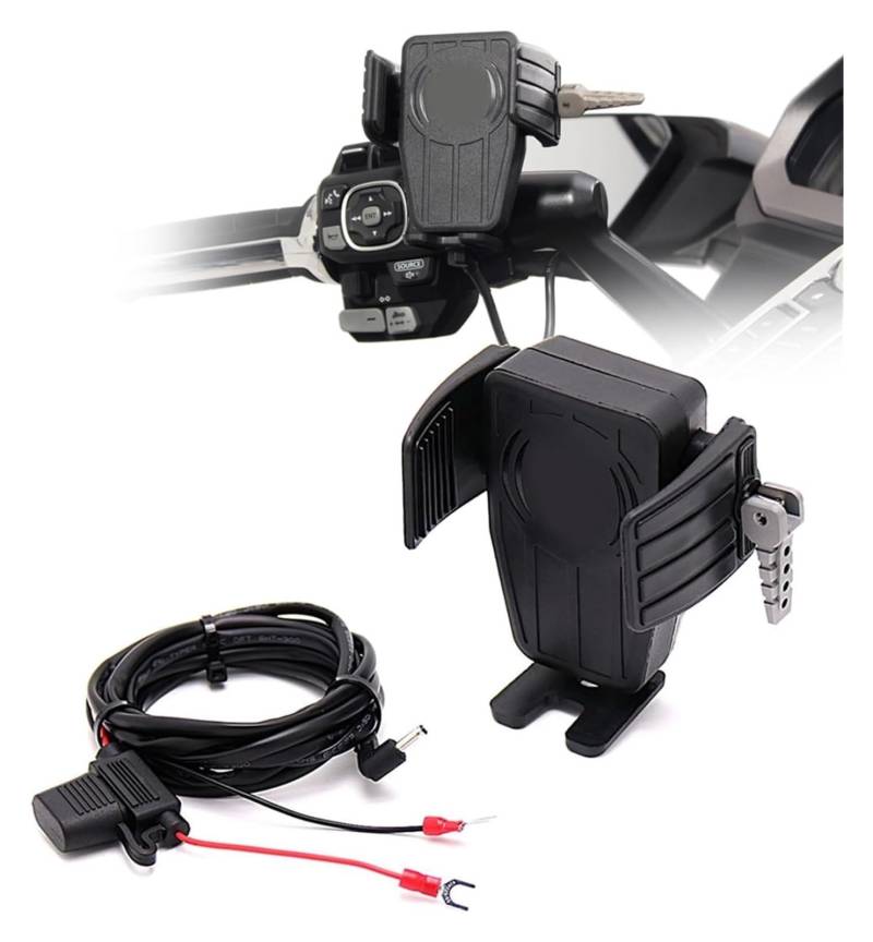 Halterung Navigation Für Goldwing 2018 2019 2020 2021 Zubehör Motorrad Drahtlose Lade GPS Telefon Halter Navigation Halterung(A) von KPVPERPZDF