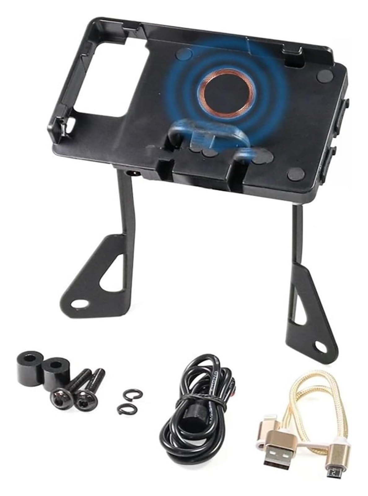Halterung Navigation Für Moto Für Guzzi V 85 TT V85TT V85 2019-2023 Smartphone Halter GPS Navigation Halterung Motorrad Windschutzscheibe Verkleidung Obere Halterung(Wireless chargin kit) von KPVPERPZDF