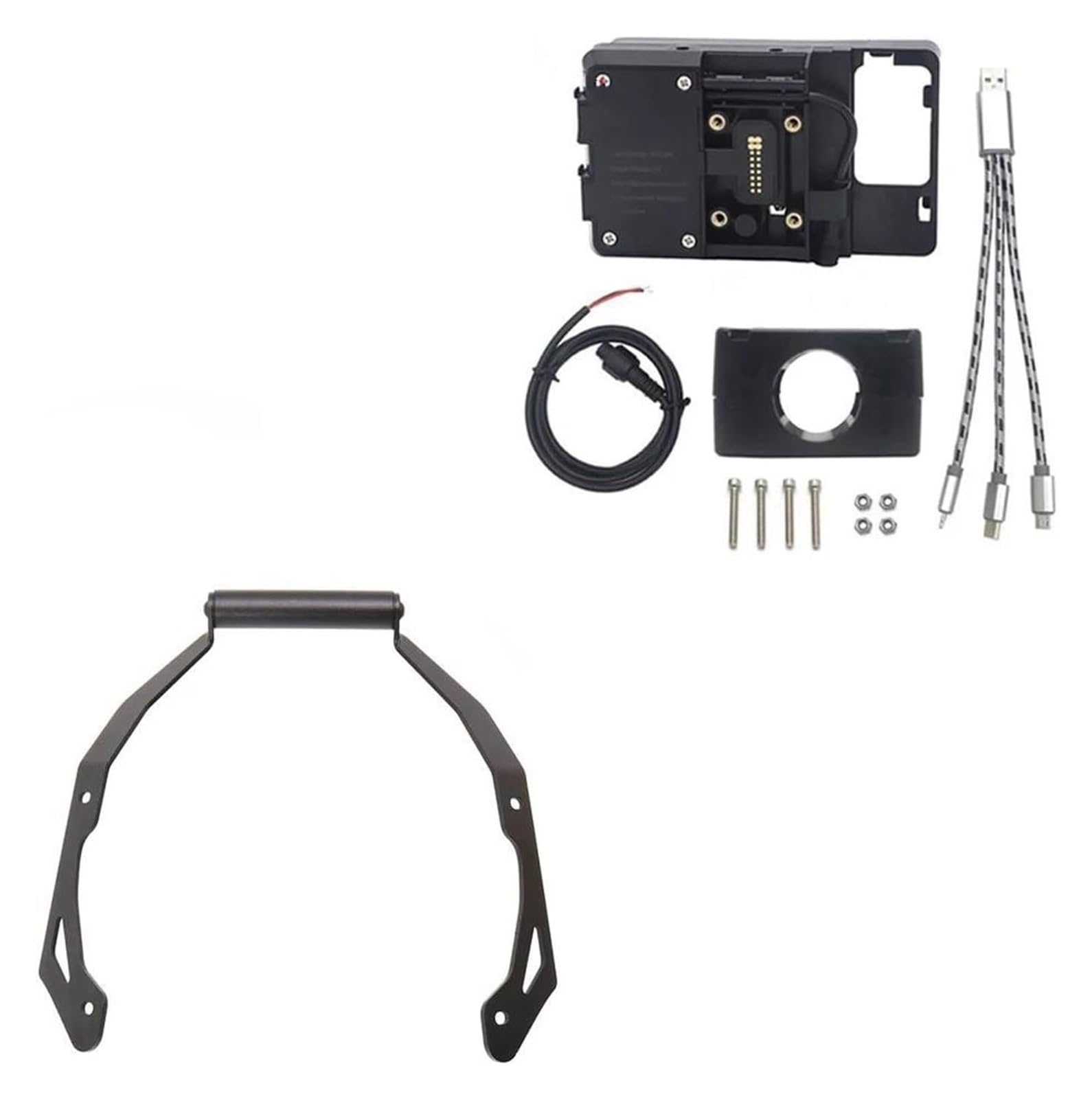 Halterung Navigation Für NC750X NC 750X750X 2021 Motorrad Telefon GPS Montieren Drahtlose Lade Windschutzscheibe Navigation Halterung Ständer Halter(USB Stand) von KPVPERPZDF