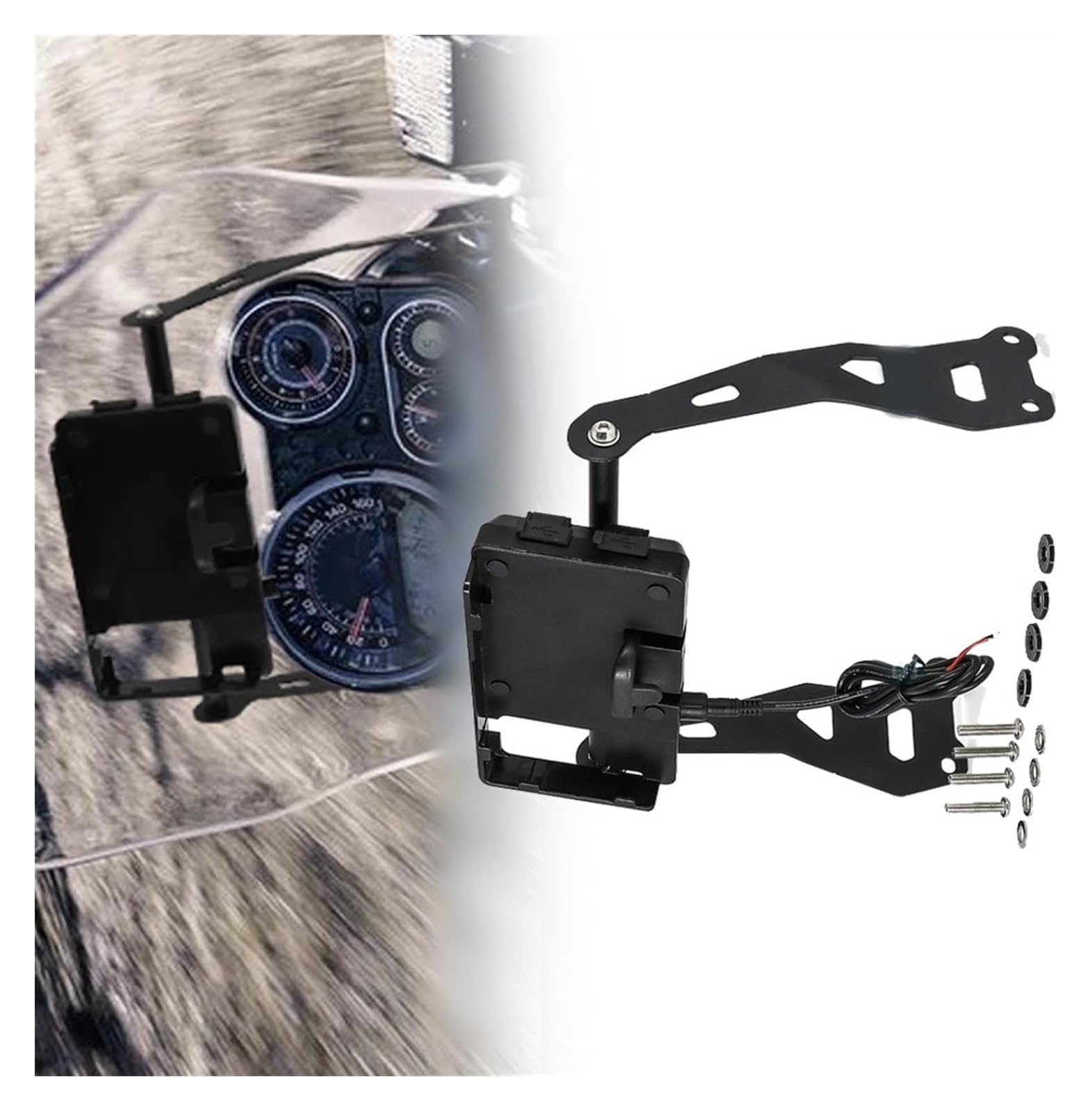 Halterung Navigation Für Royal Für Enfield Für Himalayan 2016-2020 GPS Platte Anzupassen Halter Motorrad GPS Smartphone Windschutzscheibe Navigation Halterung(A Set) von KPVPERPZDF