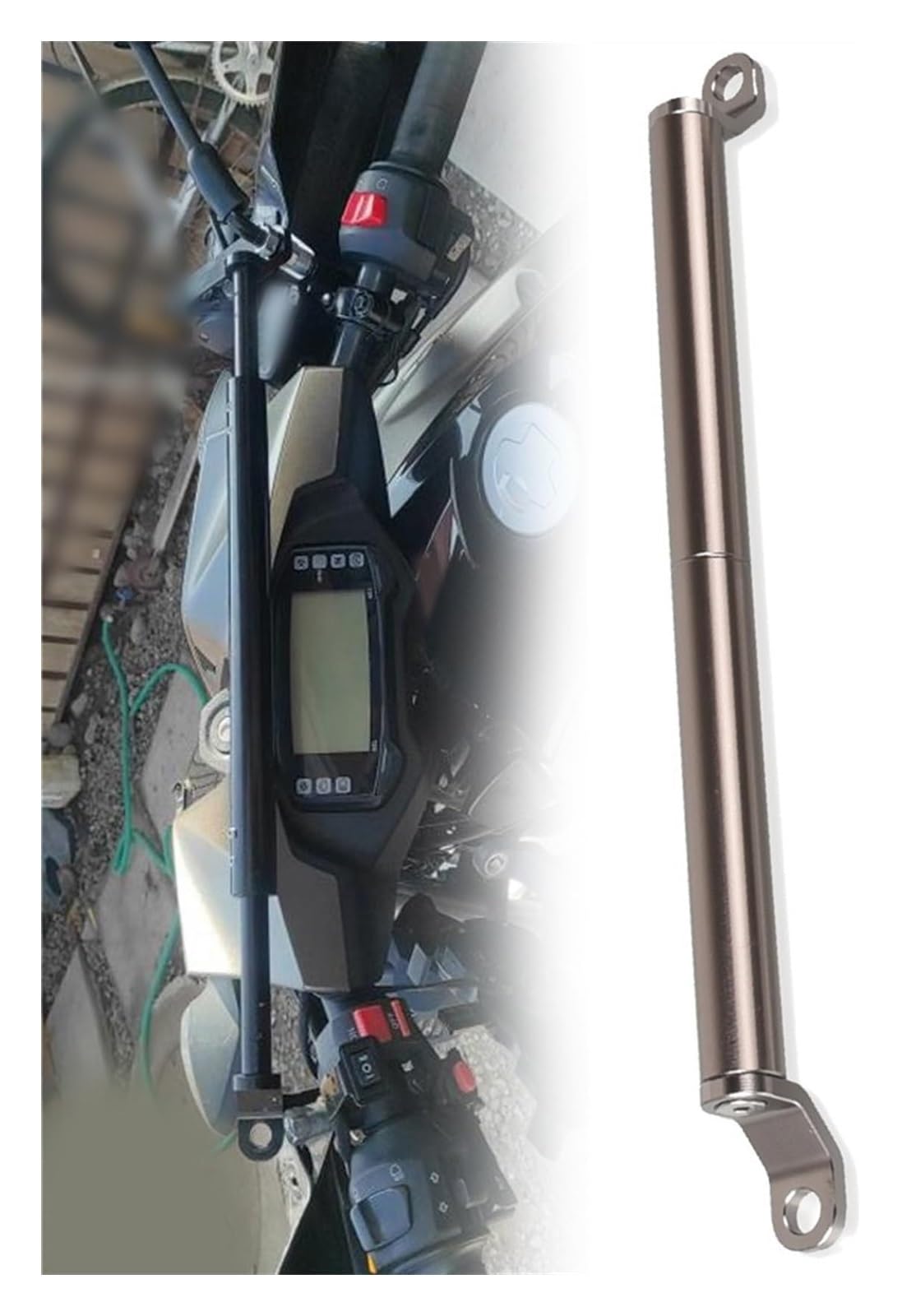 Halterung Navigation Für SYM Für Burgman 650 2003-2018 MAX 400 I 600 I 300 Lenker Balance Bar Lenkhebel Navigation Halterung Zubehör(B Gray) von KPVPERPZDF