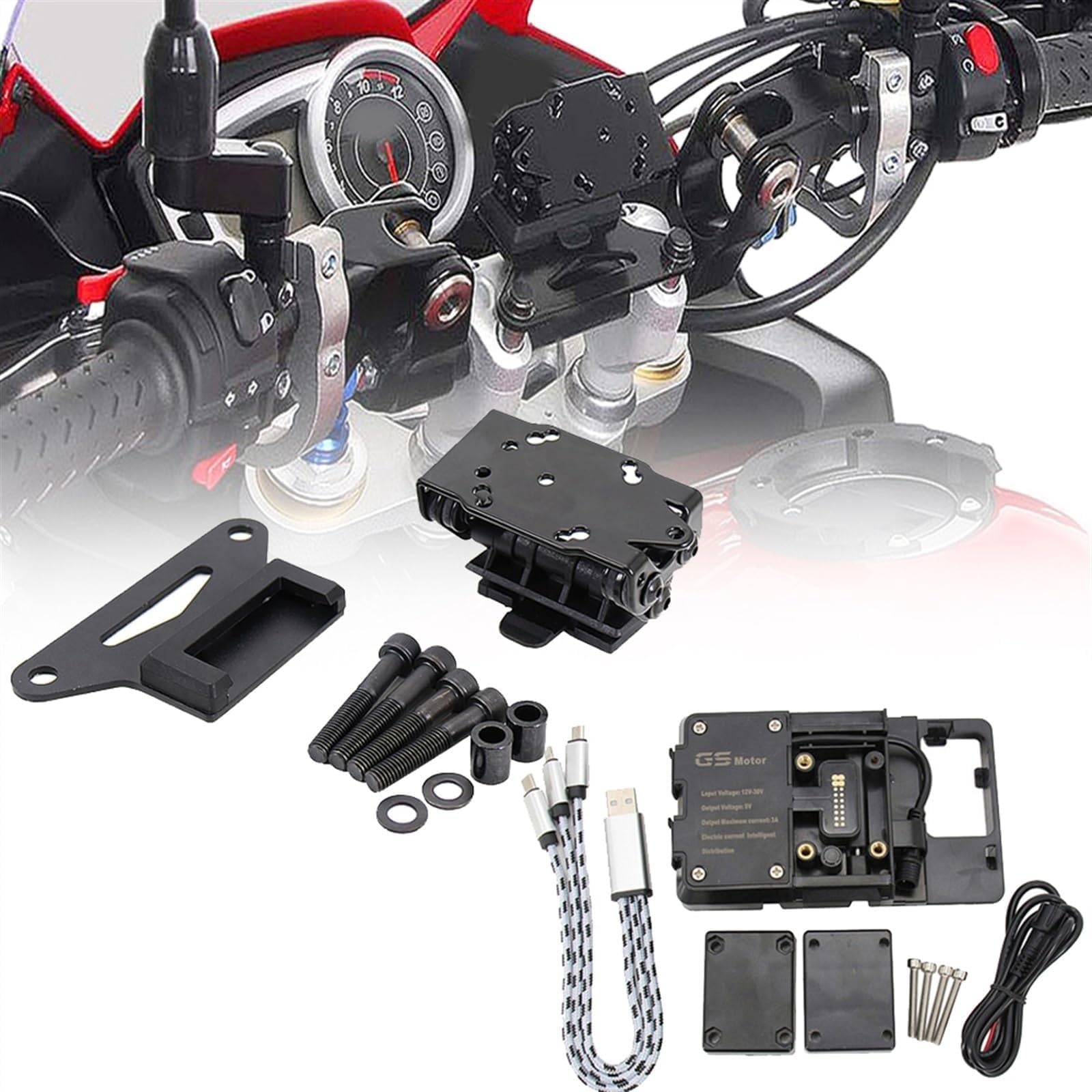 Halterung Navigation Für Suz&uki Für V&Strom 1050XT 2019 2020 2021 Smartphone-Navigation GPS Platte Halterung Anzupassen Halter Kit(C) von KPVPERPZDF