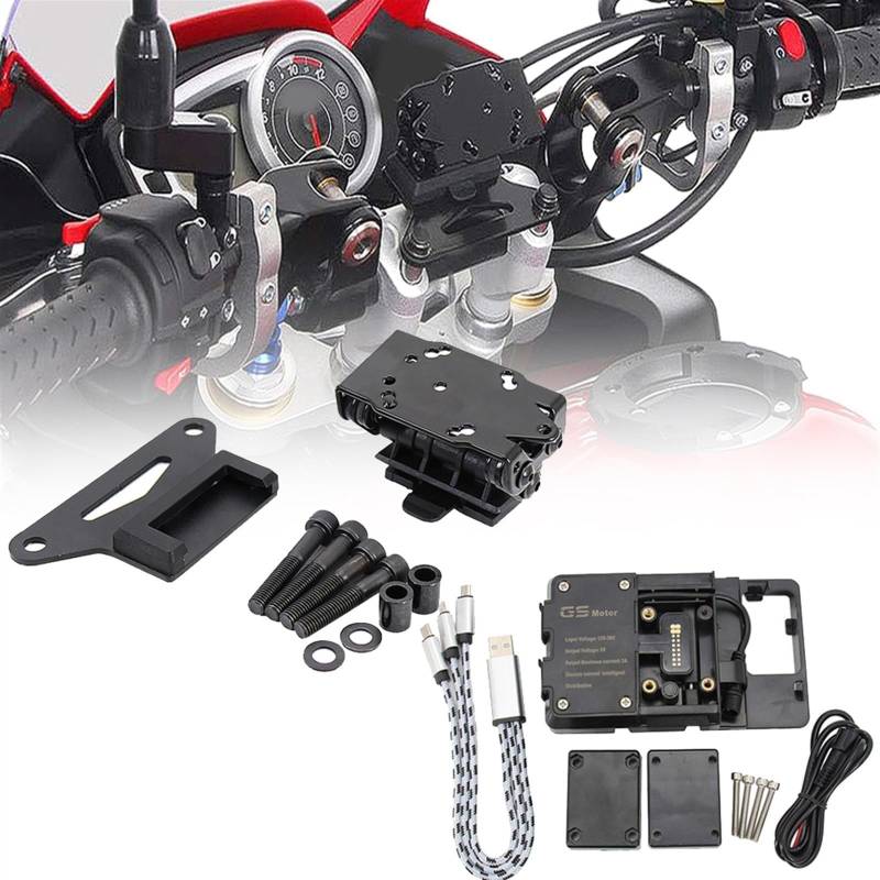 Halterung Navigation Für Suz&uki Für V&Strom 1050XT 2019 2020 2021 Smartphone-Navigation GPS Platte Halterung Anzupassen Halter Kit(C) von KPVPERPZDF