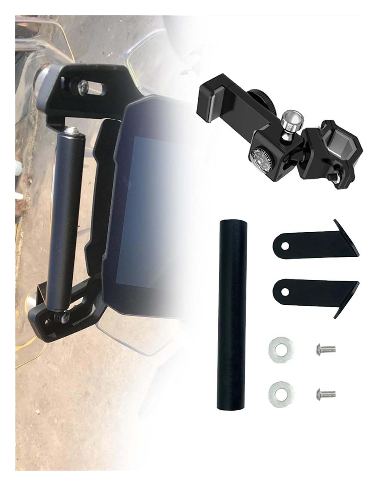 Halterung Navigation Für T&riumph Für Tiger 850 Für Sprots 2020-2022 Zubehör Motorrad Handy-Navigation GPS Platte Halterung(22MM Black B) von KPVPERPZDF