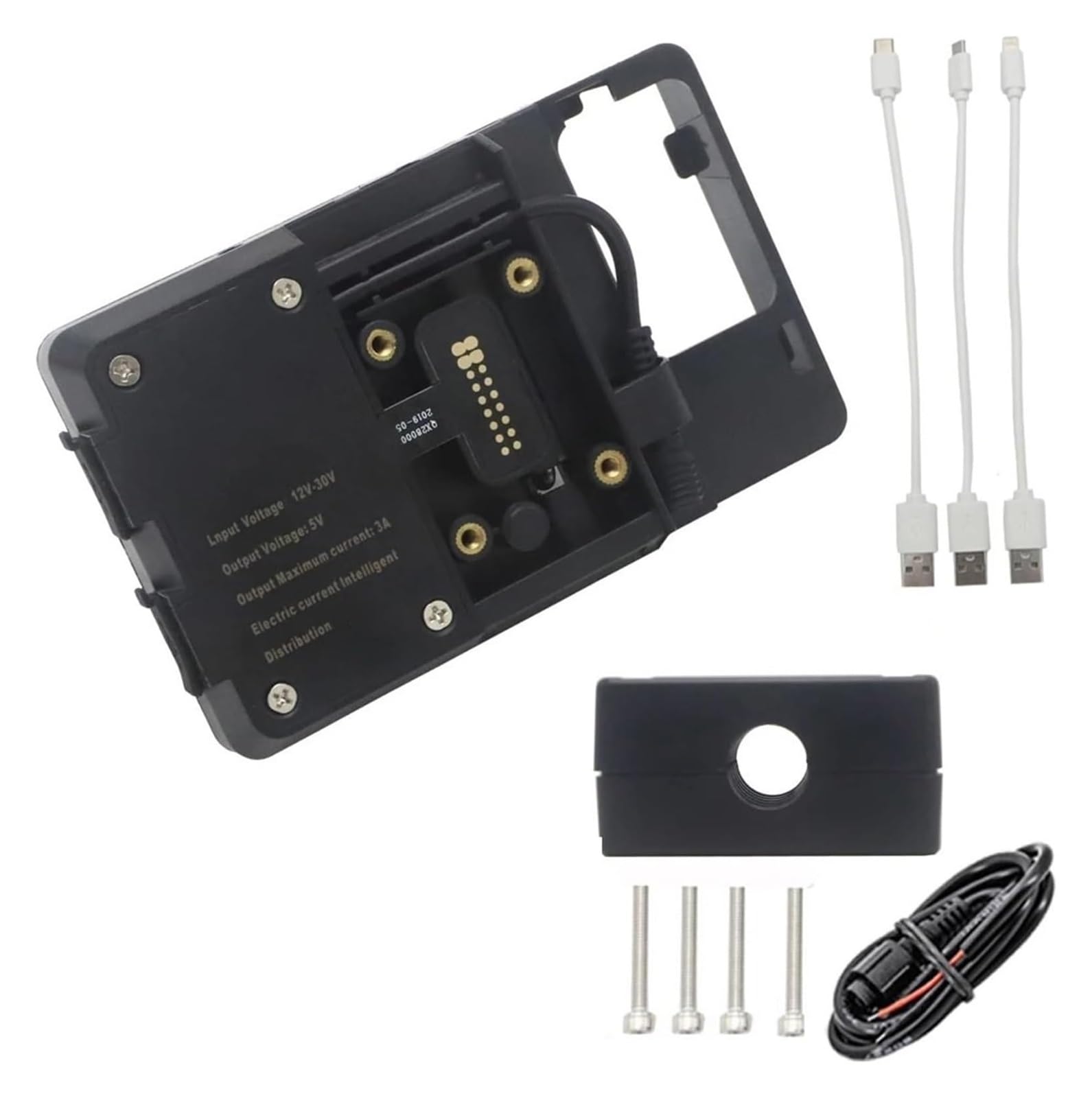 Halterung Navigation Für Tracer 9 GT Für Tracer 900 GT 2021- Motorrad GPS Telefon USB Drahtlose Lade Navigation Halterung Halter Halterung Stehen(USB 12mm Clip) von KPVPERPZDF