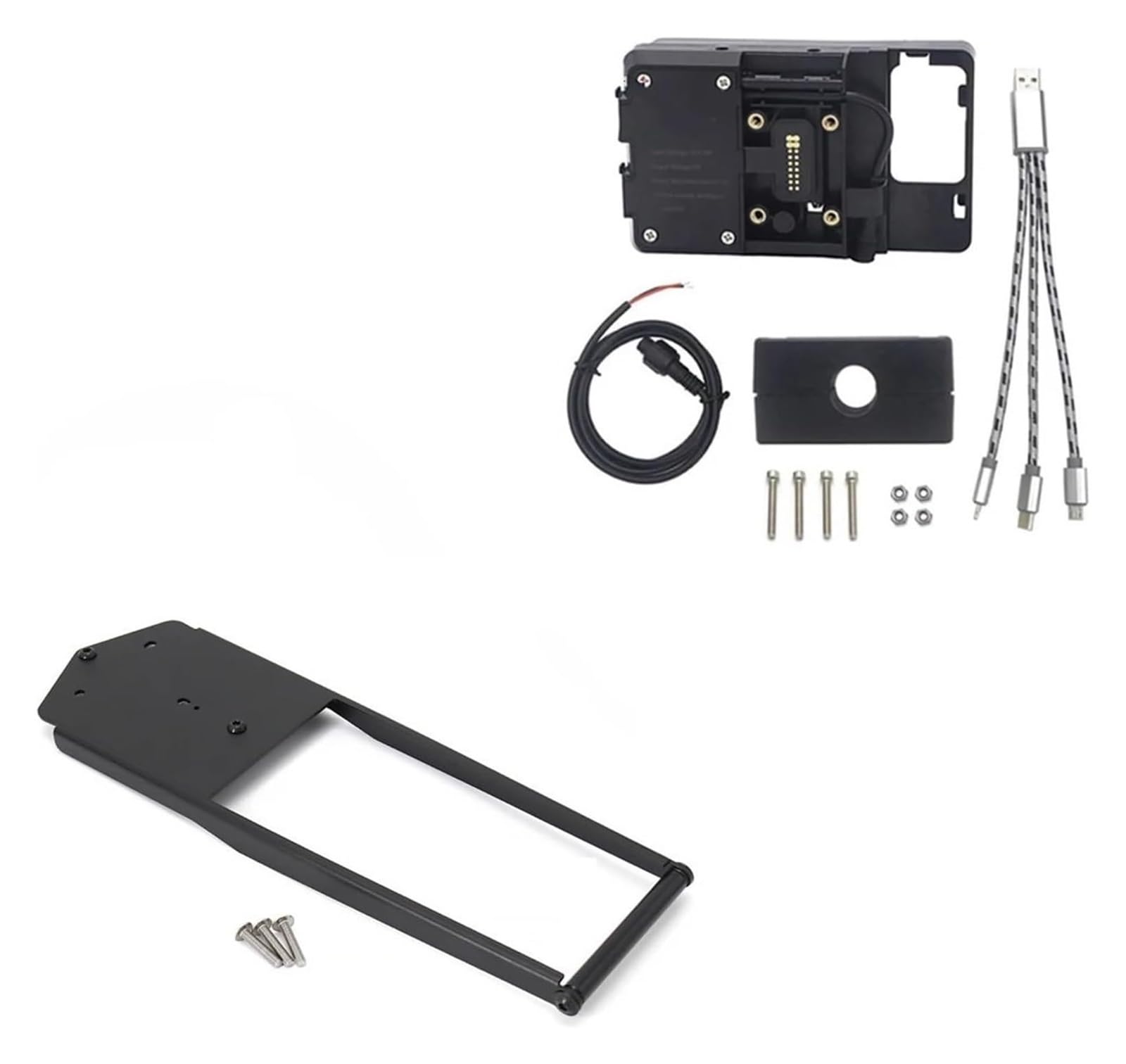 Halterung Navigation Für Tracer 900 GT Für Tracer 9 GT 2021- Motorrad GPS Telefon USB & Drahtlose Lade Navigation Halterung Halter Halterung Ständer(12mm USB Stand) von KPVPERPZDF