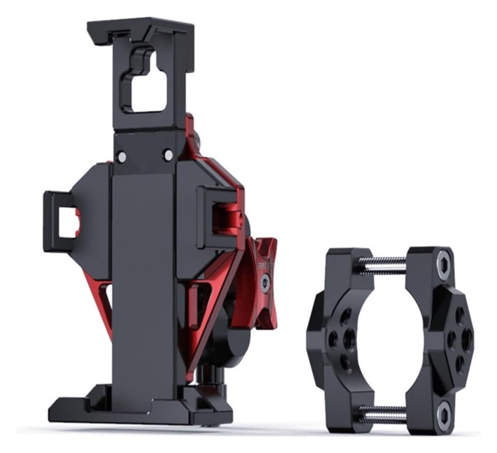 Halterung Navigation Für Unter 6,9'' Telefon Motorrad Handy Halter GPS Navigation Rahmen Ständer Universal Roller Handy Halterung(C red-Black) von KPVPERPZDF