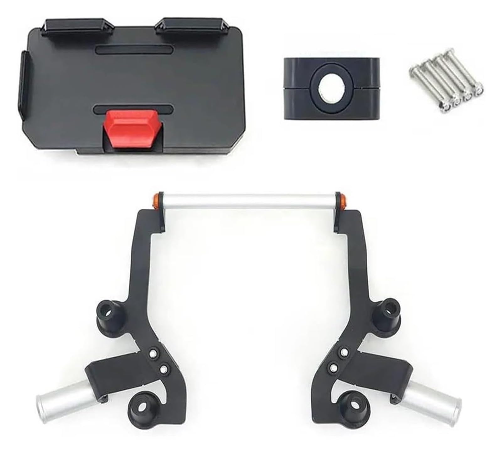 Halterung Navigation Für X-MAX 300 Für XMAX300 2021 Motorrad GPS Telefon Halter USB Drahtlose Ladegerät Navigation Scheinwerfer Halterung Halterung Ständer(12mm-Orange Holder) von KPVPERPZDF