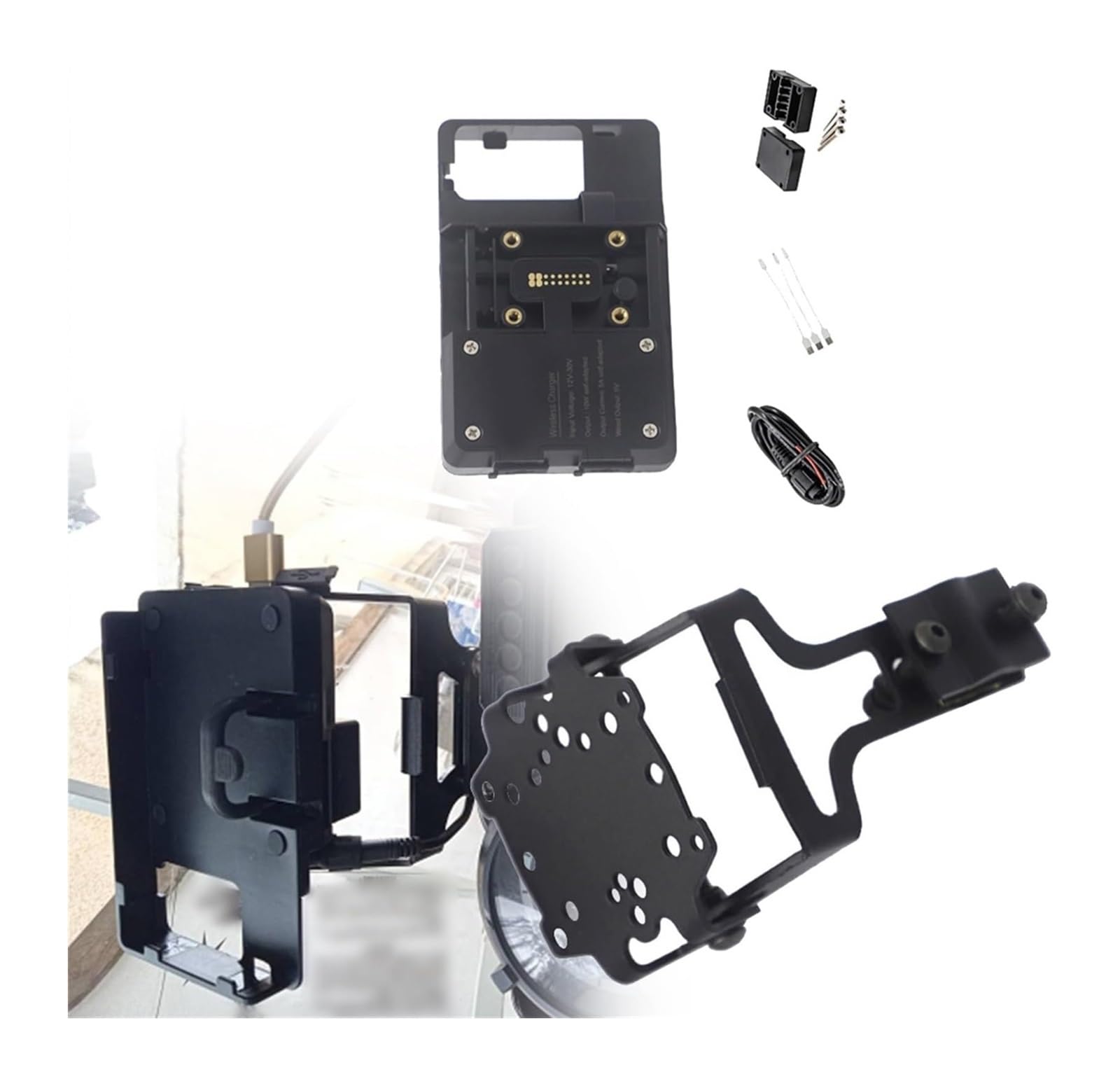 Halterung Navigation Für Y&amaha Für TENERE 660 Für Tenere660 XT660Z XT 660 Z Mobiltelefon GPS-Halterung Navigationshalterung USB-Wireless-Ladeständer(Wireless and Bracket) von KPVPERPZDF