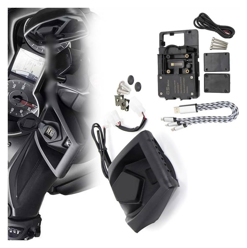 Halterung Navigation Für Y&amaha NMAX 125 N-MAX 125 2021- Zubehör GPS-Halterung Halterung Motorradtelefon Navigationshalterung USB-Aufladung(22mm Set) von KPVPERPZDF