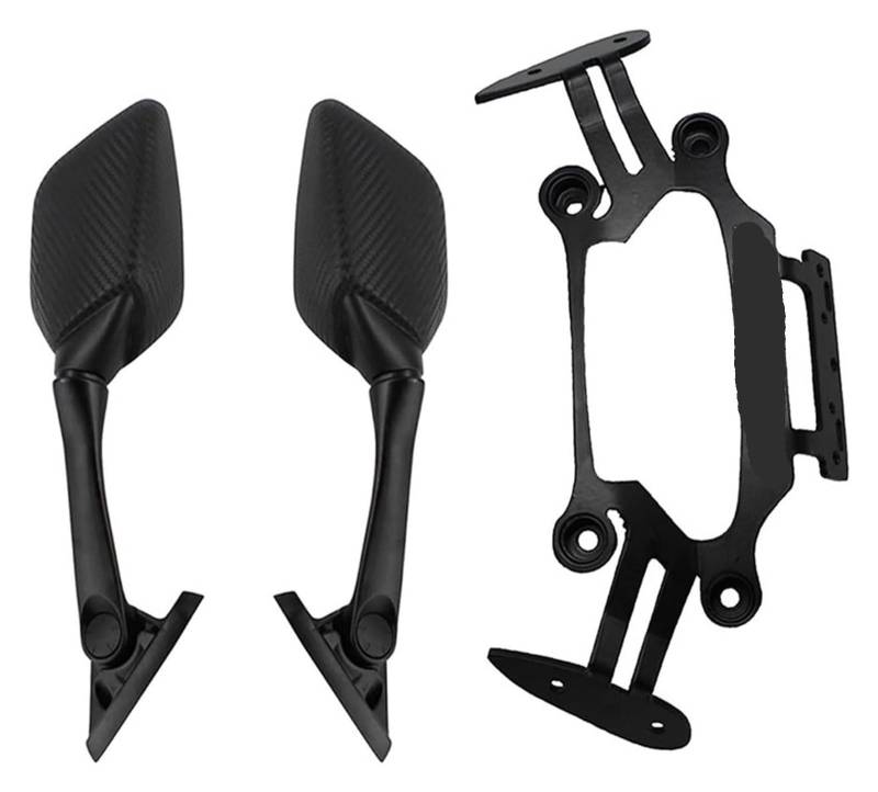 Halterung Navigation Für Y&amaha XMAX250 300 400 125 2017-2020 Motorradständerhalterung Handy GPS-Navigationsplattenhalterung Rückspiegel Set(Carbon Set) von KPVPERPZDF