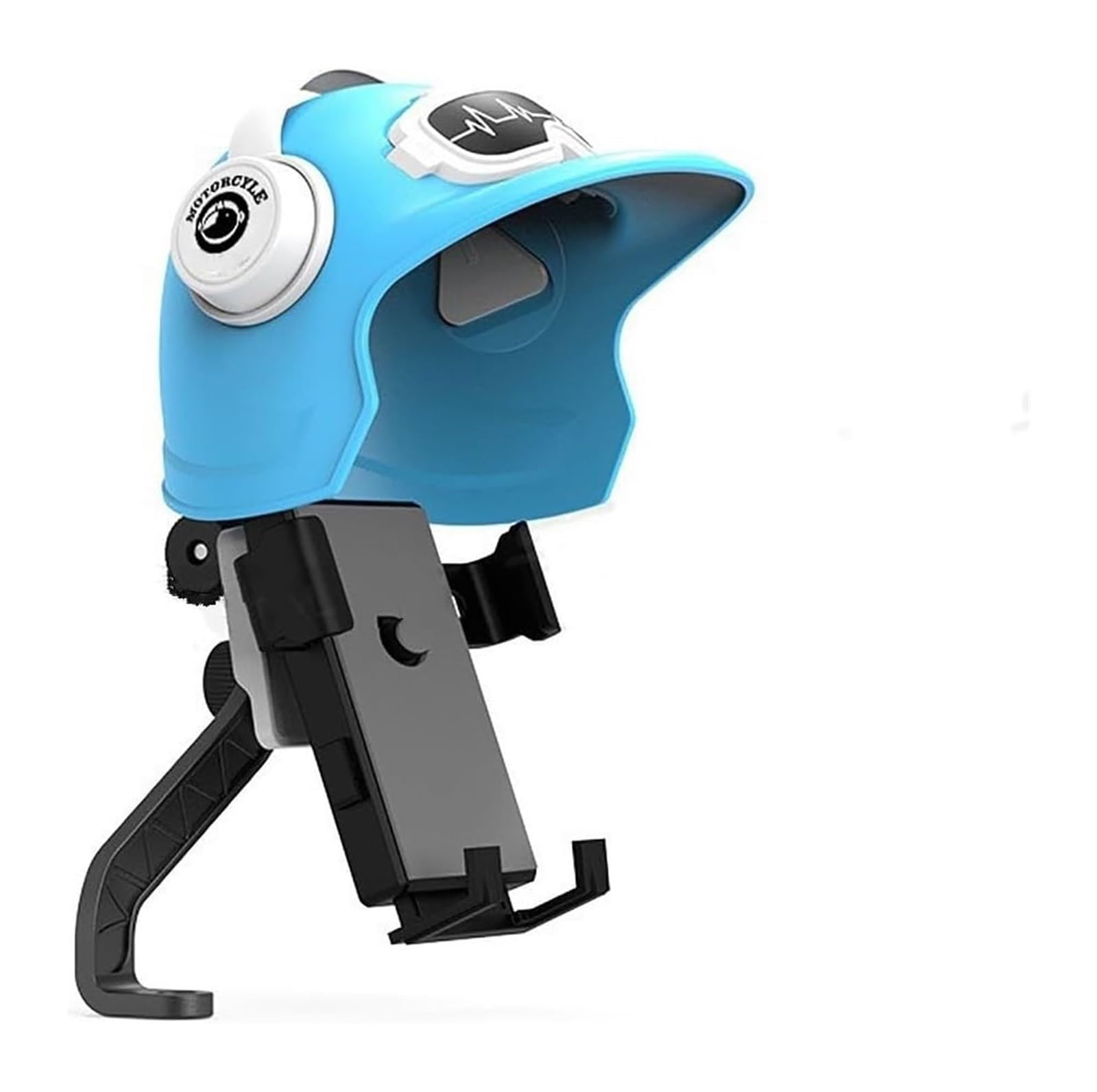 Halterung Navigation Motorrad Kleine Helm Handy Halter Fahrrad Handy Halter Wasserdicht Sonnenschirm Stoßfest Helm Für Telefon(Blau) von KPVPERPZDF