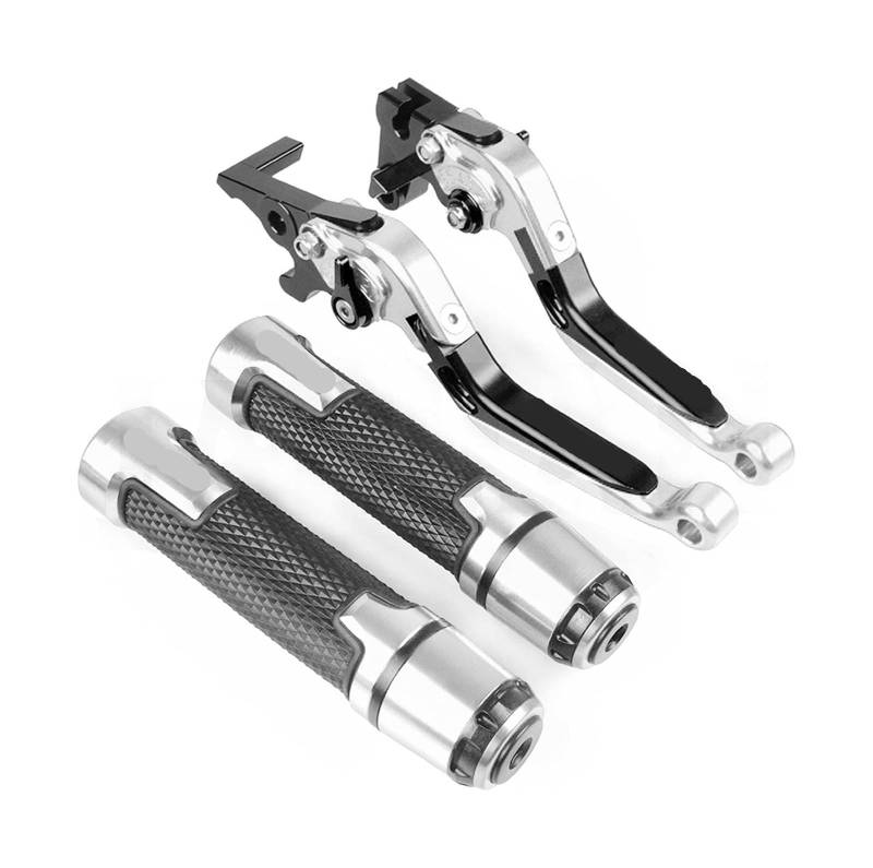 Kupplungshebel Brems Für B&MW F650GS F 650GS 2008-2012 Motorrad Kupplung Bremshebel Ausziehbare Einstellbare Faltbare Hebel Lenker Handgriffe(Silber) von KPVPERPZDF
