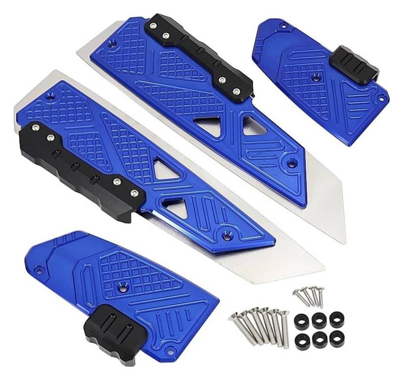 Motorrad Fußrasten Für FO&RZA 350 NSS350 2018-2021 Motorrad Trittbrett Platte Schutz Roller Fußstütze Fuß Pad Pedal Motorrad Fußstützen Pedal Fuss Pflöcke(Blau) von KPVPERPZDF