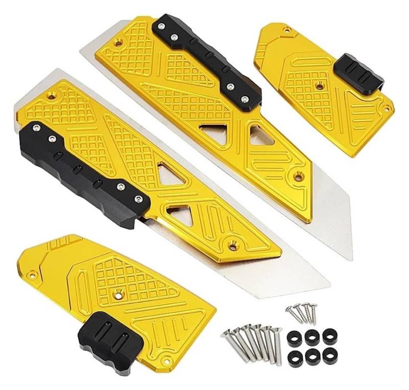 Motorrad Fußrasten Für FO&RZA 350 NSS350 2018-2021 Motorrad Trittbrett Platte Schutz Roller Fußstütze Fuß Pad Pedal Motorrad Fußstützen Pedal Fuss Pflöcke(Gelb) von KPVPERPZDF