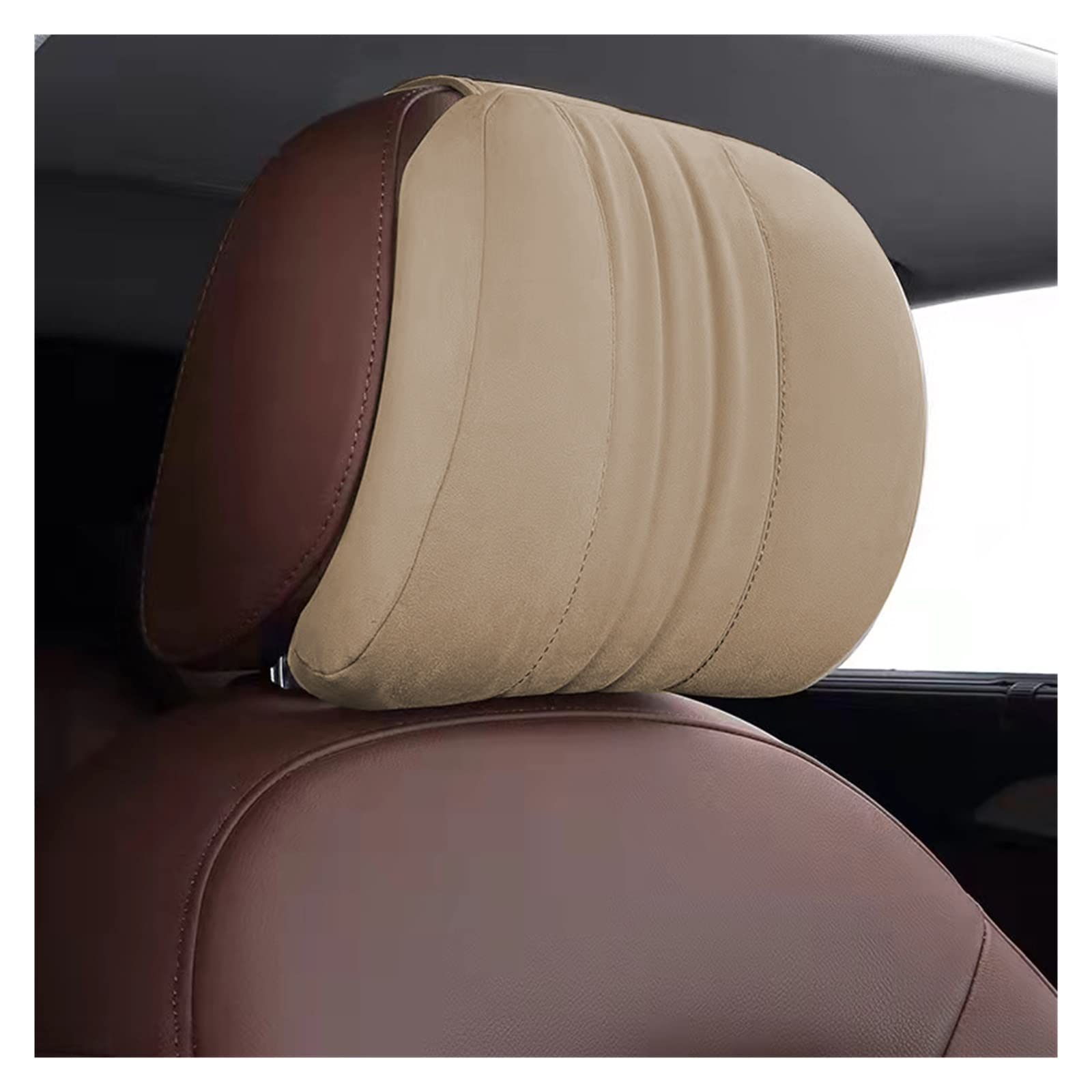 Kopfstützenkissen for Autositze, Nackenkissen for Autos, Kopfstützenkissen for Autos, Autozubehör, Innenausstattung, Autositzkissen, Autokopfpolster, kompatibel mit Forbell(Beige) von KRALPOTIX