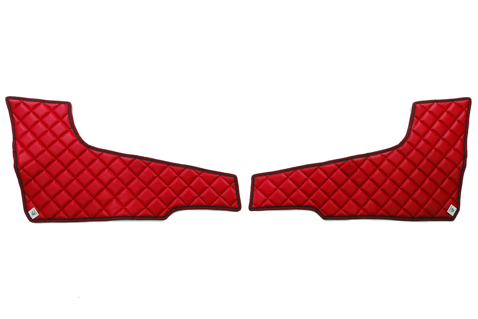KRAM-TRUCK Seitenteile an der Tür gesteppt 2 Stück, Kompatibel mit Volvo FH4 2013, Rot, Klettbefestigung, Kunstleder auf Schwamm 1 cm, Hygienezertifikat von KRAM-TRUCK