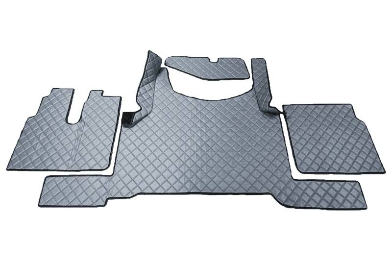 KRAM-TRUCK Auto Fußmatten Kompatibel mit Man TGX ab 2021 Automatik, Grau, Schwamm Kunstleder 1 cm, Hygienezertifikat, Komfortable Bezüge von KRAM-TRUCK