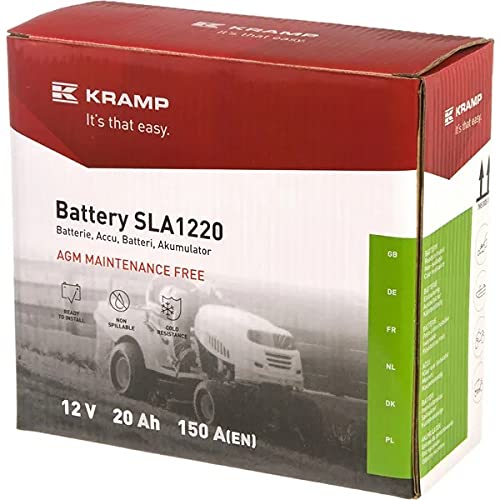 SBA2012KR Gel-Batterie für Rasentraktor, versiegelt, 12 V, 12 V, 20 Ah Kramp von Kramp