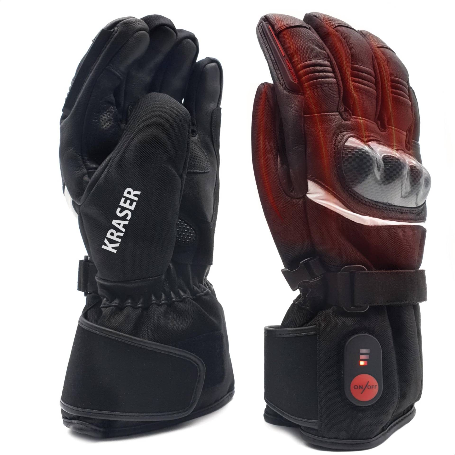 KRASER KRGS28-XXL Premium Motorrad Handschuhe Zugelassen, Hochwertige wasserdichte und Beheizte, Extremen Getestet und mit Kohlefaserschutz, 3 Wärmestufen Beheifür den Winter für Herr und Frauen KRASER KRGS28-XXL Premium Motorrad Handschuhe Zugelassen, Hochwertige wasserdichte und Beheizte, Extremen Getestet und mit Kohlefaserschutz, 3 Wärmestufen Beheifür den Winter für Herr und Frauen von KRASER