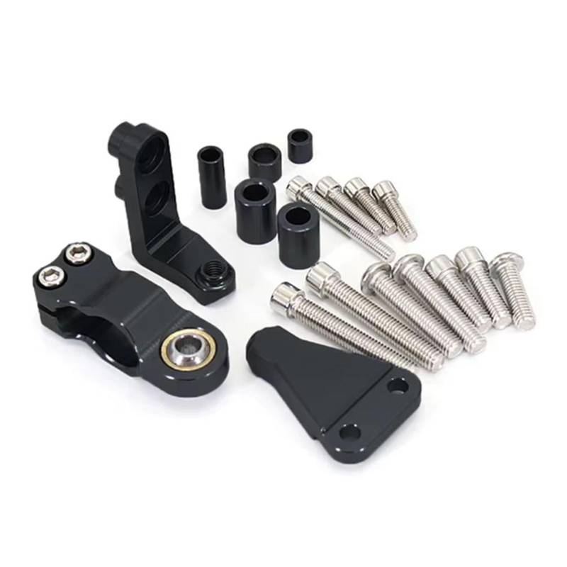 KRFDSV Lenkungsdämpfe Stabilizer Kompatibel Mit Aprilia Für RS660 2021 2022 2023 Lenkung Stabilisieren Dämpfer Halterung Montieren CNC Motorrad Moto Lenkung Dämpfer Schock(Black,A) von KRFDSV