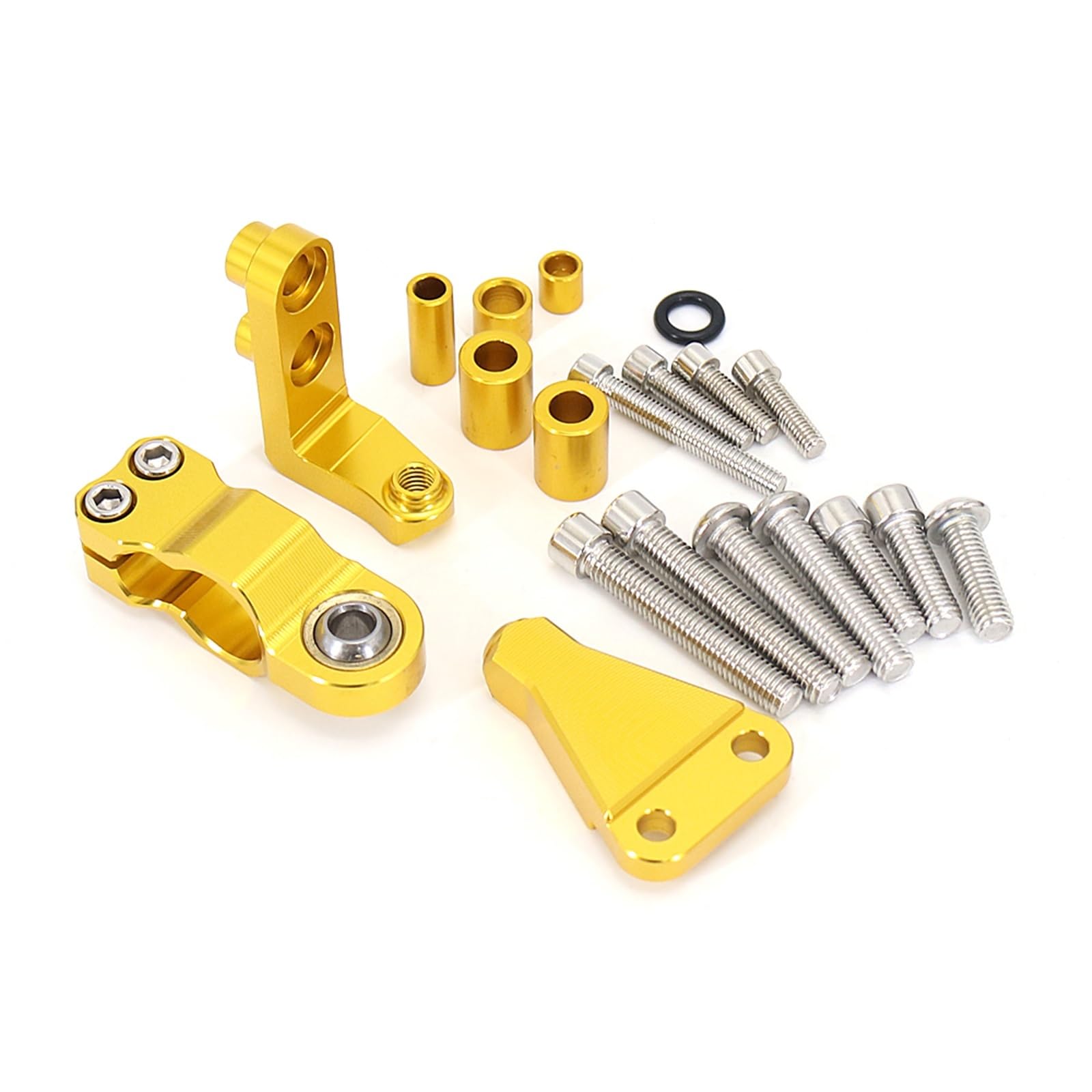 KRFDSV Lenkungsdämpfe Stabilizer Kompatibel Mit Aprilia Für RS660 2021 2022 2023 Motorrad CNC Stoßdämpfer Lenkungsstabilisator Linear Invertiert Montage BRAC Zubehör(A) von KRFDSV