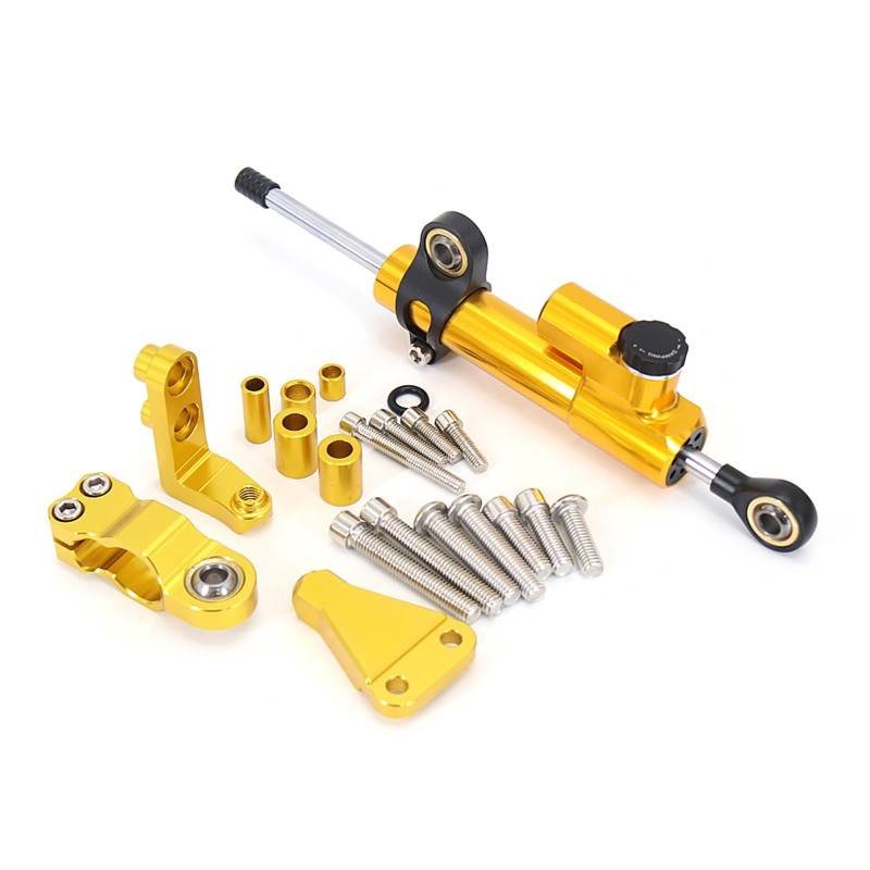 KRFDSV Lenkungsdämpfe Stabilizer Kompatibel Mit Aprilia Für RS660 2021 2022 2023 Motorrad CNC Stoßdämpfer Lenkungsstabilisator Linear Invertiert Montage BRAC Zubehör(I) von KRFDSV